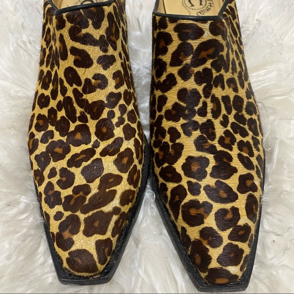 LUCCHESE Charlie 1 Horse Shoes Leopard Mules 40 9 - Picture 3 of 10